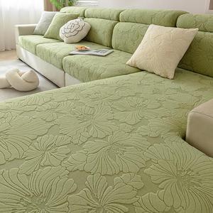 Floral Pattern Sofa Cover, 1 Count Thickened Jacquard Sofa Slipcover, Dustproof Sofa Protector for Home Living Room, Home Decor