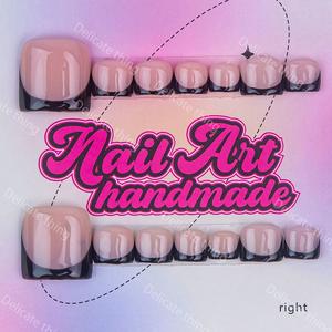 Delicate thing Y2K hand-made press-on toenails four sizes to choose from (XS/S/M/L) Suitable for beach vacations and sandy beaches Handmade Nails