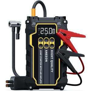Portable Car Air Compressor 6400mah, Fits Gasoline 10L Diesel 8.5L, Psi Tire Pressure, 12V Battery Booster, LED Light, USB Charging, Portable Car Inflator