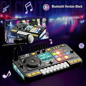 Multifunctional DJ Controller Toy, 1 Box Music Simulation Toy with Microphone & Piano Key, Educational Music Toy for Kids, Home Entertainment Toy for Kids