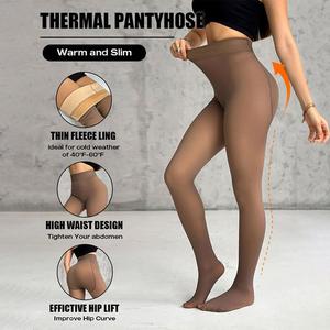 [Large/Extra Large] ChicMe  ShapeLift 2-Piece Magic Fleece Lined Leggings Tight Thin Fleece Thermal Pantyhose Warm Leggings