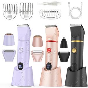 Cordless 4 in 1 Electric Lady Shaver Rechargeable Painless Razor Bikini Trimmer valentines gift for him for her