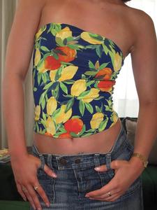 Women's Plants Print Ruched Crop Tube Top, Casual Sleeveless Cropped Top for Summer, Summer Outfits 2024, Women's Clothes for Beach Holiday Vacation, Womenswear
