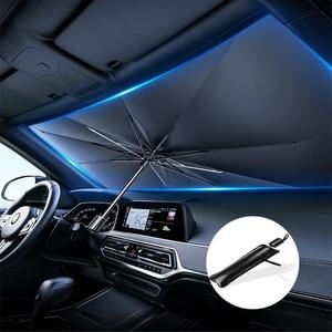 Portable Car Windshield Sunshade, Foldable  Windshield Sun Umbrella, Car Exterior Accessories, Car Windshield Cooling Umbrella for Daily, Sun Visor, Cover, Protector