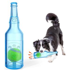Water Bottle Design Dog Toy, 1 Count Squeaky Dog Toy, Indestructible Dog Toy, Safety Design Dog Chew Toy, Dog & Cat Accessories, Valentine's Day Gift, Pet Products
