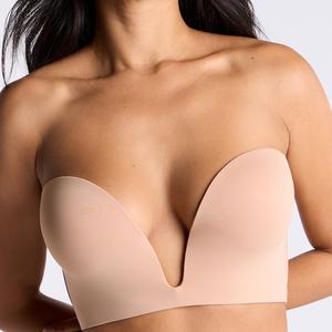 Strapless u-wire microfibre multiway bra