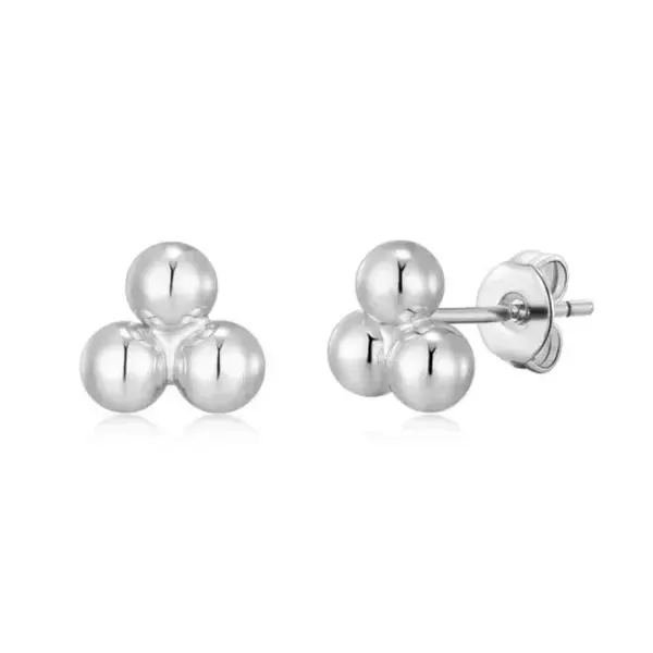 Silver Plated Trinity Earrings