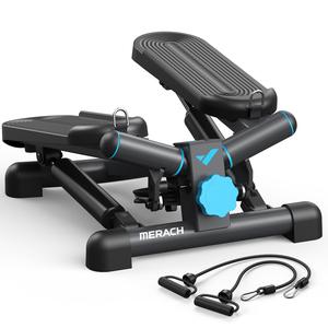 MERACH Mini Steppers for Exercise, Twist Stepper with Resistance Bands, 150 kg Capacity Stair Step Cardio Equipment for Full Body Workout TikTokShopBlackFriday