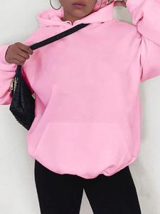 Women's Plain Pocket Drawstring Hoodie, Casual Long Sleeve Hooded Sweatshirt for Fall & Winter, Women's Clothes for Daily Wear
