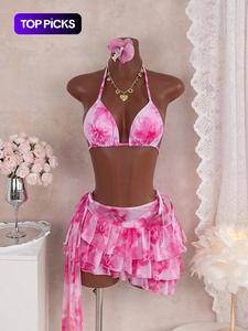 Women's Fashion Two-Piece Swimsuit Set, Stylish Beachwear Swimwear, Comfortable & Trendy Bathing Suit for Women, Perfect for Pool & Beach, Swimsuit Style Bikini