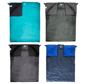 Trespass Catnap 3 Season Double Sleeping Bag Camping Travel 180cm x 140cm