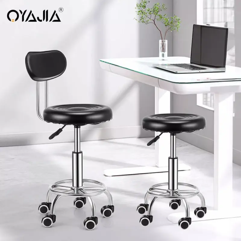 Adjustable 360°   Swivel Stool Round Stool Salon Chair Beauty Workshop Office UK