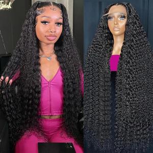 Bling Hair Deep Wave Lace Front Wigs Human Hair 13x4 13x6 Lace Front Wigs Human Hair Pre Plucked 180% Density Deep Curly Human Hair Wig Wet And Wavy Wigs Human Hair Brazilian Lace Frontal Wigs