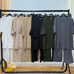 Crinkle Short Sleeves Set