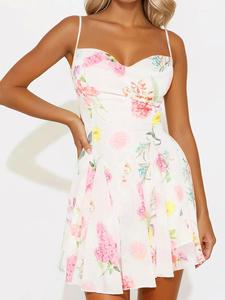 Women's Floral Print Cami Dress, Casual Sleeveless Spaghetti Strap Dress for Summer, Ladies Clothes for Beach Holiday