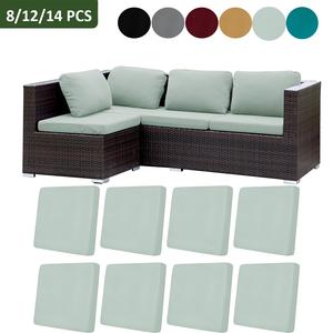 4/8/12/14 Piece Set High Elasticity Outdoor Sofa Cushion Covers, Soft Washable, All-Seasons, Fashionable and Durable