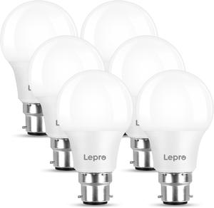 Lepro Bayonet Light Bulb, 60W Equivalent, Warm White 2700K, 8.5W 806lm B22 LED Bulb, BC A60 GLS Energy Saving Lightbulbs, Non-dimmable, Pack of 6 [Energy Class F]