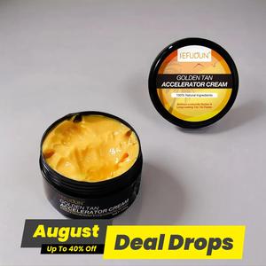 Golden Tan Accelerator Cream, 1 Box Natural Bronze Cream, Long Lasting Body Self Tanner, Tanning Cream, Skin Care Product for Women & Men