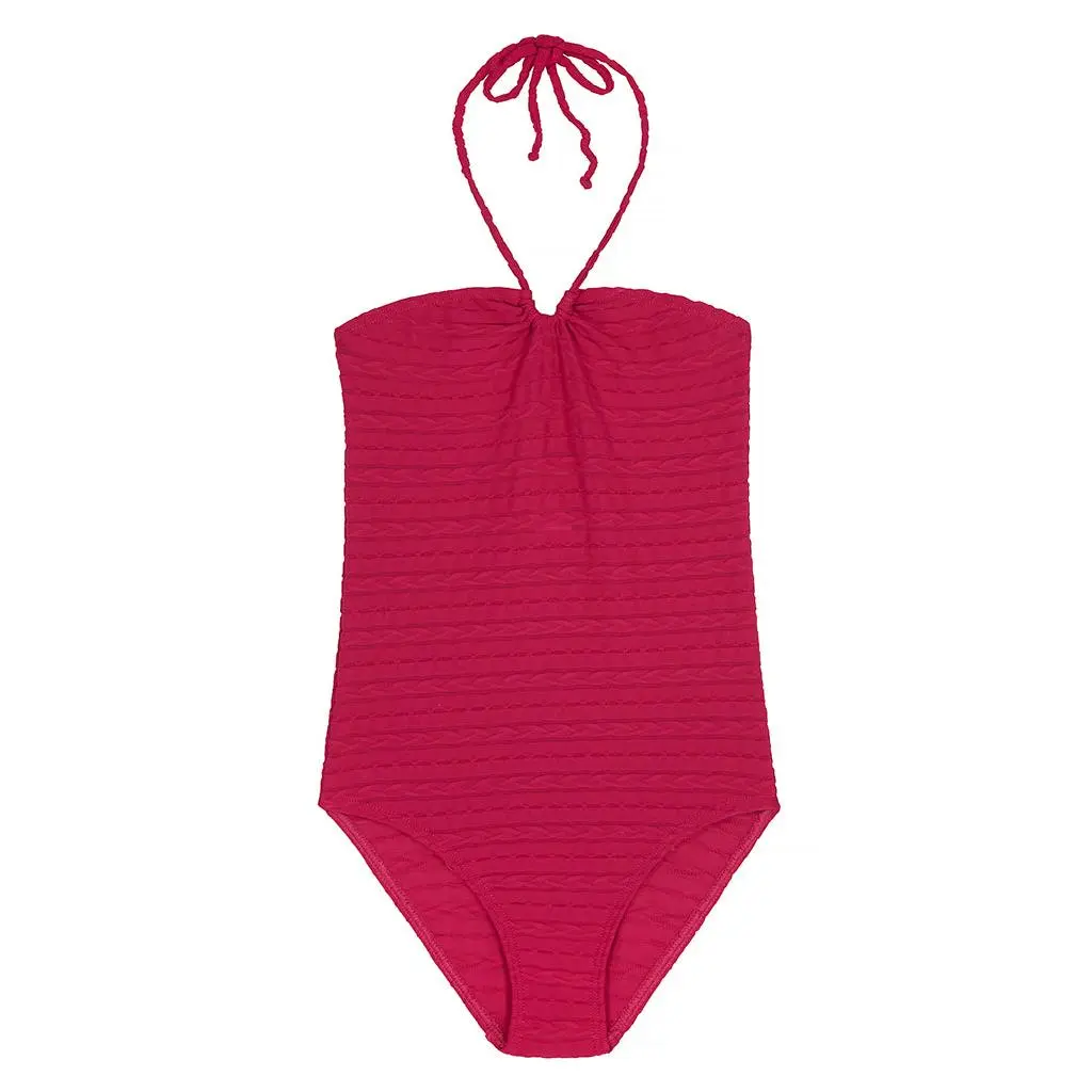 GIRLS' HONOLULU Swimsuit | Pink Cable Knit