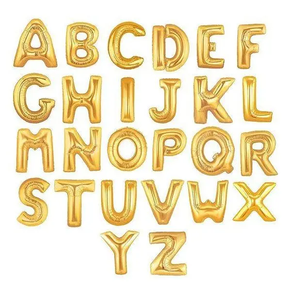 Birthday Foil Alphabet Letters Balloons A - Z 17" Assorted Letters and Colours