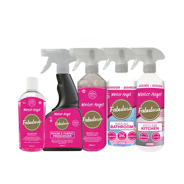 Fabulosa Winter Angel Fragranced General Household Mini Cleaning Bundle