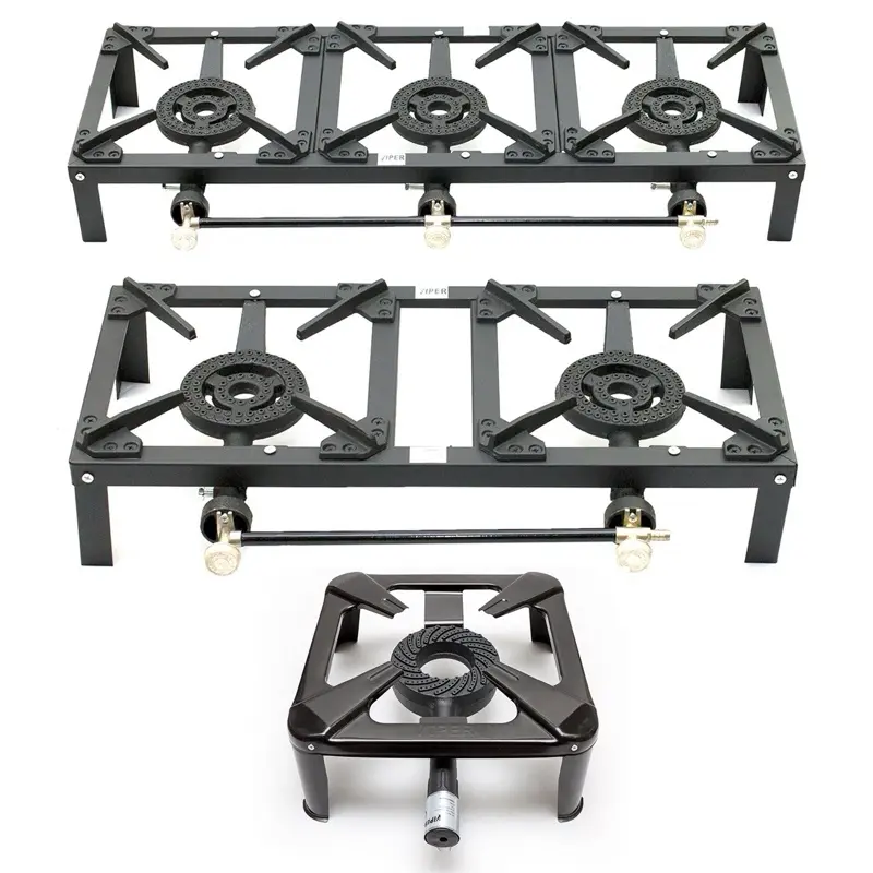 Viper Lpg Gas Burner Cooker Cast Iron Boiling Ring Camping Catering Heavy  Single Double Triple