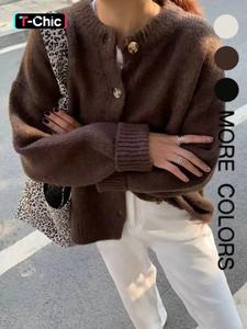 Elegant Knitted Cardigan for Women, Autumn Winter New Arrival, Soft and Comfortable, Retro Design, Casual Chic Outerwear
