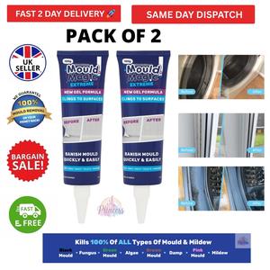 2X MOULD MAGIC EXTREME GEL REMOVER TUBE SILICONE SINKS GROUT Safe GENUINE Household