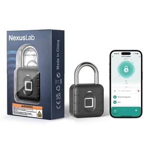 Fingerprint Padlock, Bluetooth-compatible Smart Lock, Smart Padlock with Keyless Biometric, Suitable for Gym Locker, Luggage Bags, Door, Fence and Storage, Access, Tools and Gadgets