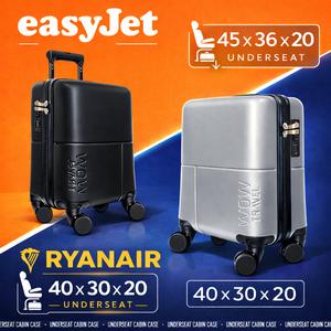WOW Travel Underseat Cabin Suitcase 40x30x20 Ryanair Approved Cabin Bag 45x36x20 EasyJet Jet2 Carry On Luggage Hard Shell Lightweight Trolley Case Spinner Wheels Detachable Wheels Fits Under Seat Airline Approved Travel Hand Luggage Avoid Baggage Fees