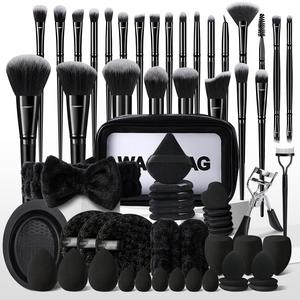 Makeup Tool Set, 65pcs/set Makeup Brush & Makeup Sponge & Powder Puff & Brush Cleaning Tool & Hairband & Wristband & Bag, Professional Makeup Tools for Women, Makeup Brush Kit