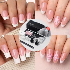 [ELLIE YOUNG ProTips Collection ] Pre-made 150pcs French Nail Tip, French Nail Kit, Multi-Size Press-On French Tip Nails, Gel Acrylic Nail Extensions for Easy DIY, ELLIE YOUNG ProTips
