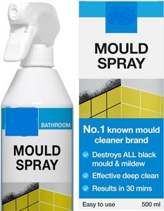 Mould Spray - Effective Black Mould & Mildew Cleaner, Removes Stains – 500ml