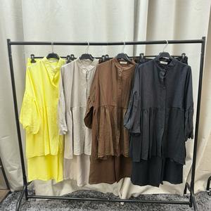 Balloon sleeve linen feel button set - FBS 259