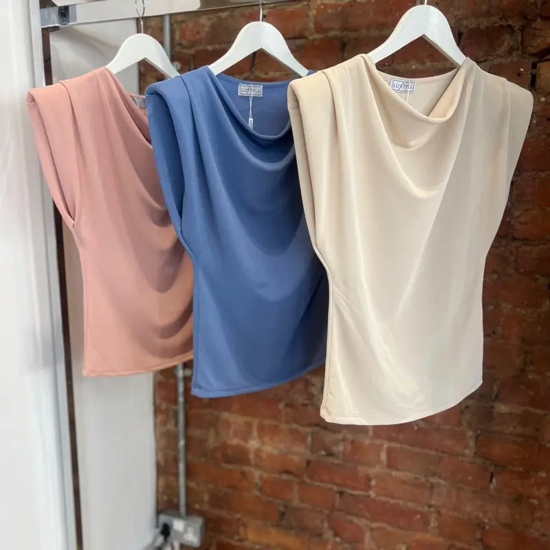 FRANKIE Drape Top - Versatile Women's Blouse for Spring/Summer Season - Style, Trouser, Comfortable, Piece, Gorgeous, Shirts, Comfort, Womenswear