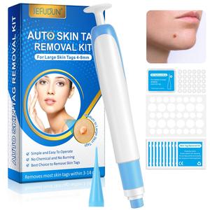 Skin Tag Kit, 1 Box Skin Tag Cleaning Pen with Cleaning Wipes & Large Size Rubber Bands & Skin Patches, Facial Skin Care Tool, Facial Care Instrument for Women, Facial Beauty Instrument, Facial Care Tools, Facial Beauty Machine