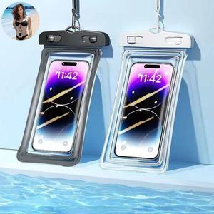 Waterproof Phone Pouch, 2 Counts Universal Phone Case Dry Bag, Large Frame Phone Holder Compatible with iPhone 16 Pro Max Galaxy S24
