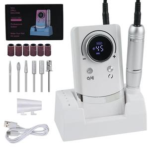 Rechargeable Electric Nail Drill Machine, Portable Nail Sander for Manicure Gel Remover Tool, Professional Nail Care Tool for Home & Salon Use, Christmas Gift