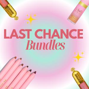 Last chance makeup bundles - lipgloss, blush, lipliner, lipgloss, complexion potion, makeup bag