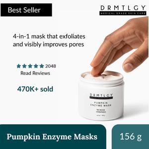 DRMTLGY Pumpkin Enzyme Mask - 4-in-1 Facial Treatment (2 oz) | Gently Exfoliates, Nourishes, and Refreshes Skin | Enzyme + Antioxidant-Rich Formula | For Dull, Congested, or Uneven Skin