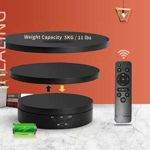 Electric Turntable, 360-Degree Shooting Turntable with 3 Display Plates, Rotation Speed and Angle Adjustable Display Turntable for Photography, Video, Live Product Display