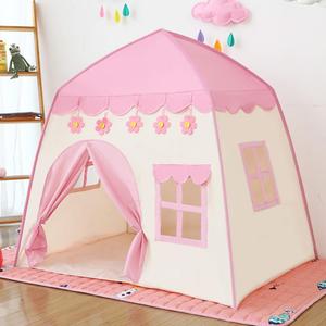Flower Pattern Princess House Design Play Tent with Ball Decor, 1 Count Indoor Outdoor Family Game House, Outdoor Toy Tent, Birthday Gift for Girls, Christmas Gift