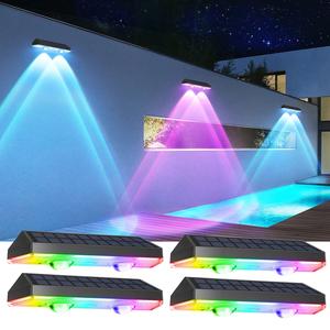 Super Bright Solar Powered Door Fence Wall Lights LED Outdoor Garden Lamp