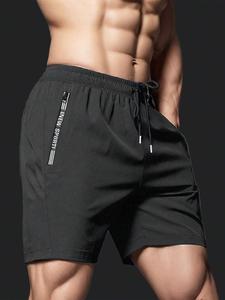 Men's Letter Print Drawstring Waist Shorts, Casual Breathable Comfortable Shorts for Summer, Men's Bottoms for Daily Wear