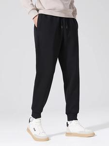 Men's Solid Color Drawstring Waist Pants, Loose Casual Comfy Jogger Pants for Summer, Woven Bottoms for Men