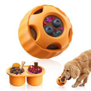Interactive Dog Toys for Boredom - Dog Treat Molds Silicone Healthy Treats for Dogs Enrichment Toy Interactive Chew for Frozen in Summer - for Large Small medium Pups