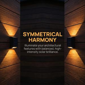 Solar Powered 3 LED Wall Light, Semi-Embedded Installation, Outdoor Waterproof Wall Lamp, Pathway Walkway Exterior Lighting