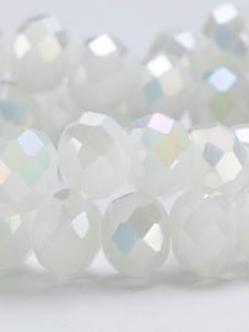 4/6/8mm White Glass Beads, Faceted Crystal Glass Beads, Fashion for Handmade DIY Necklace Bracelet Earrings, Jewelry Making Craft Supplies