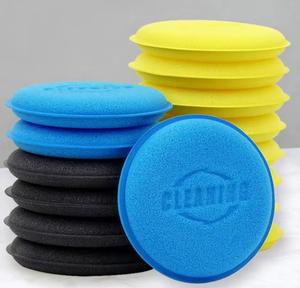 12Pcs Car Foam Sponge Wax Applicator Cleaning Detailing Pads Car Waxing Polishing Pad Home Car Wash Care 10cm Cleaning Kit