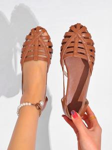 Women's Flat Sandals Summer with Clip Design, Fashionable Classic Style, Perfect for Campus, Outdoor Activities, Beach, 2026 New Arrival